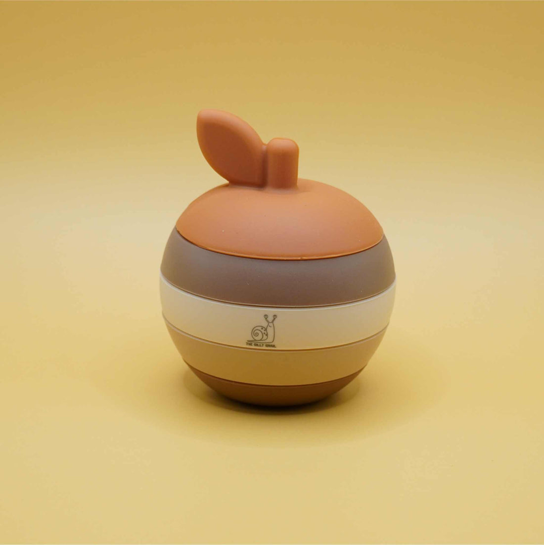 artistic apple shaped silicone stacking toy
