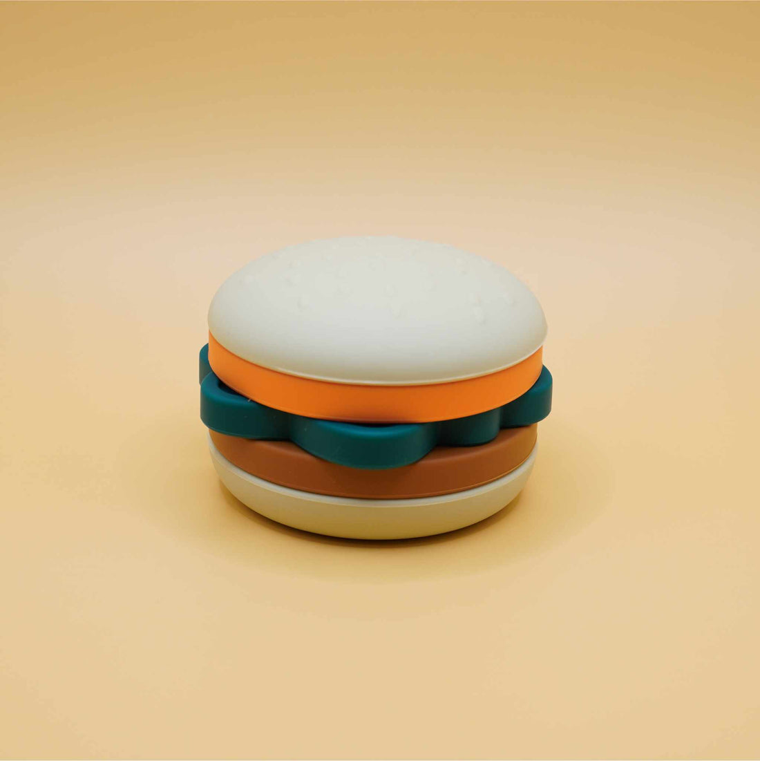 Hearty Hamburger Silicone Stacking toy put together