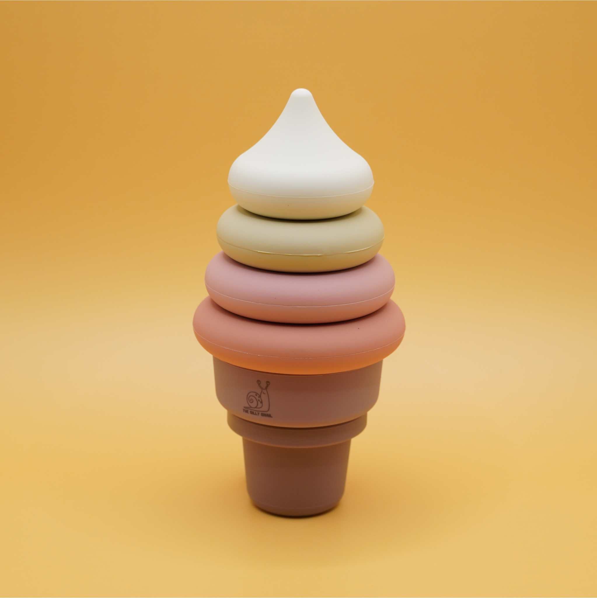 Irresistible Ice Cream Silicon stacking toy put together