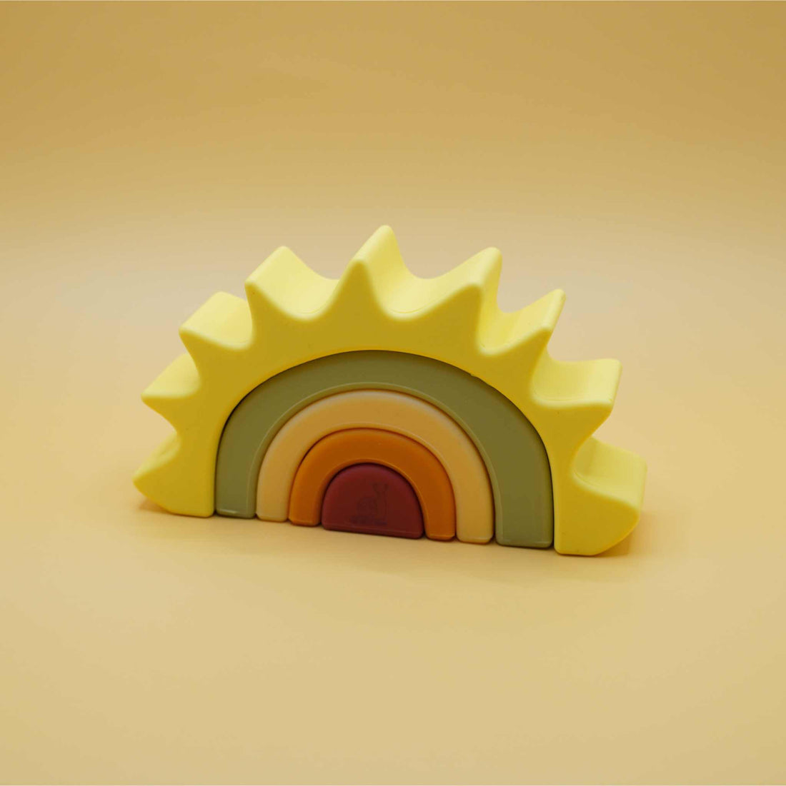 bright colors sunrise silicone stacking toy puzzle